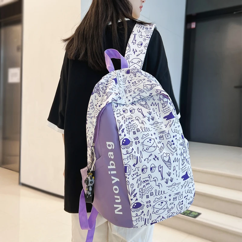 

JOYPESSIE Fashion Large Bookbag for Girls Boys Schoolbag High Capacity Teenagers Backpack Laptop Rucksack Women Travel Mochila