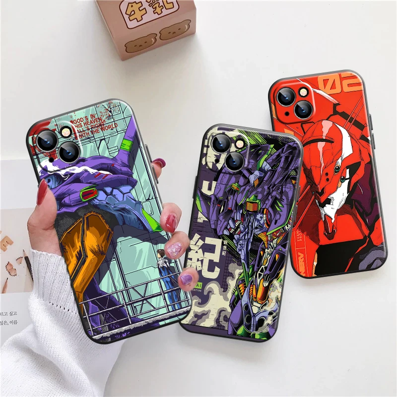 

Hot Cartoon Evangelion Phone Case For iPhone 11 12 13 Pro MAX 7 8 6 6S Plus SE 2020 X XR XS MAX 13 12 Mini EVA Carcasa Soft TPU
