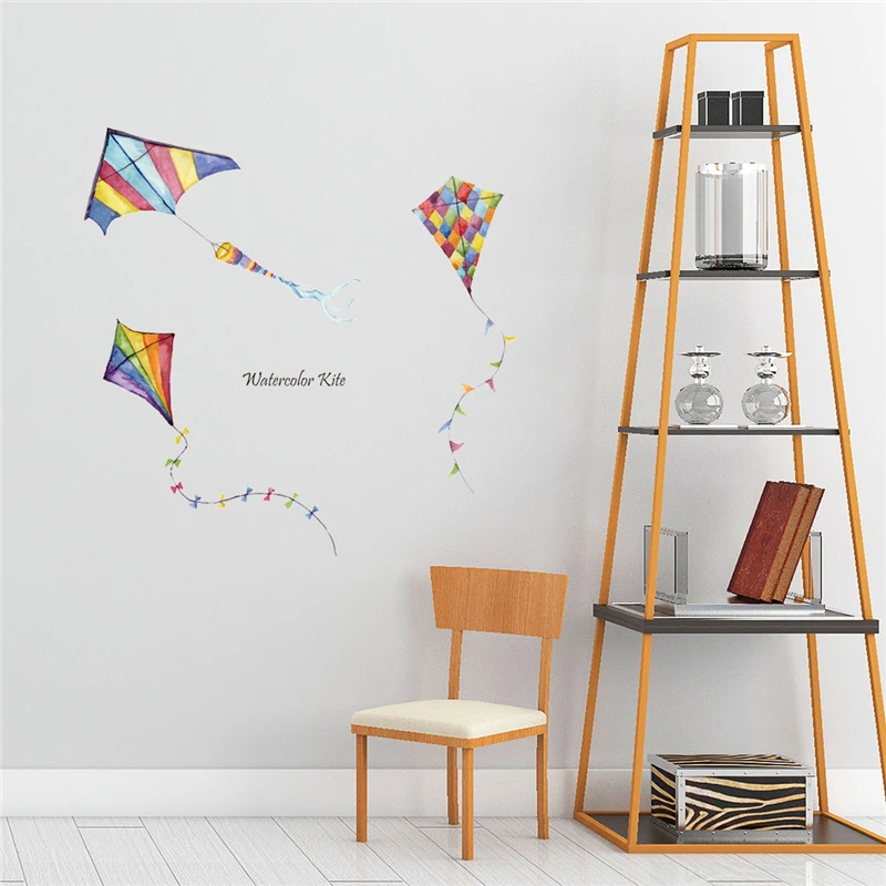 

Colorful Mural Creative Kite Wall Stickers DIY for Living Room Bedroom Kitchen Sticker Baby Room Vinyl Art on The Wall Gift