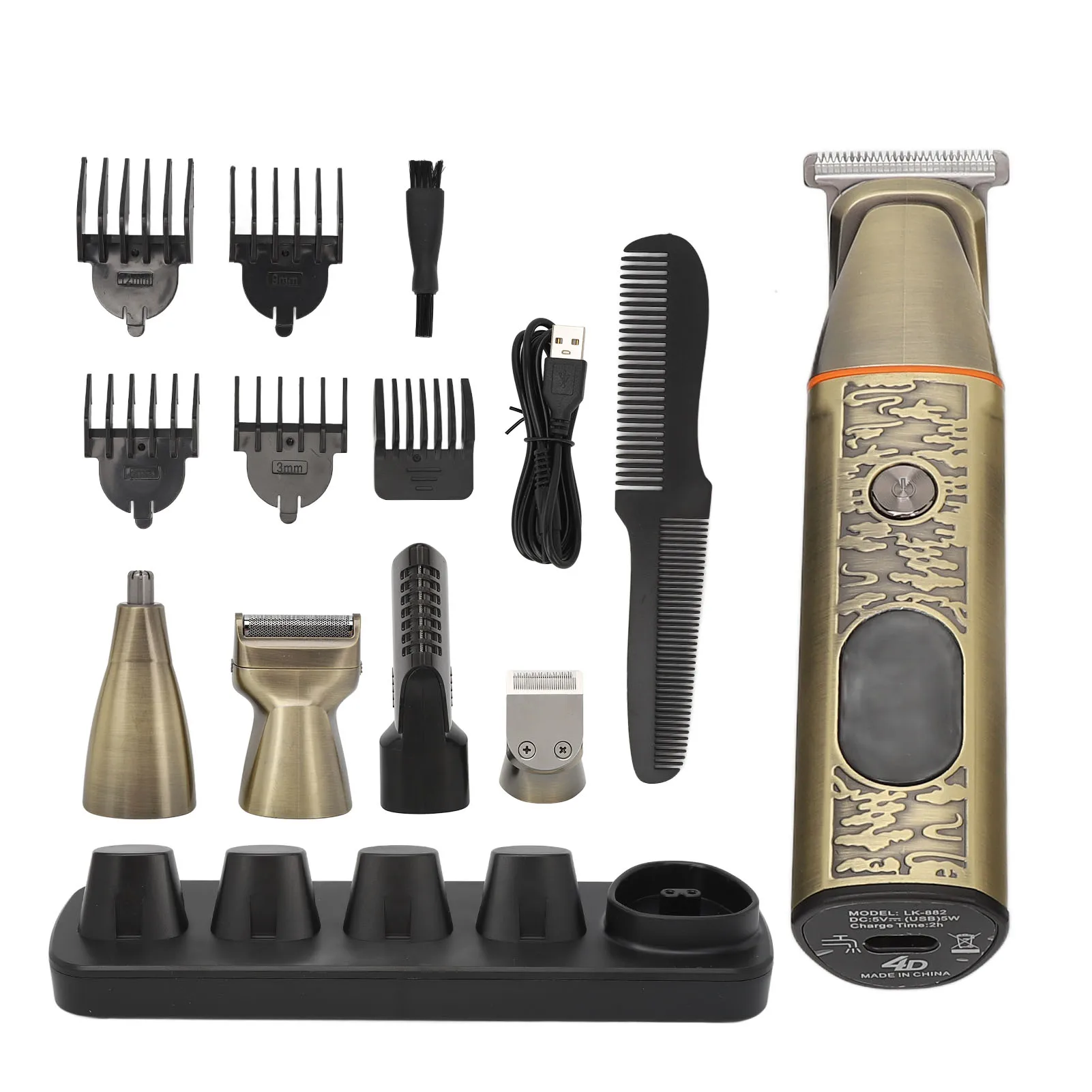 

Nose Hair Trimming Machine Easy To Use Efficient Electric Hair Clipper 5 in 1 Long Magnetic Head Long Standby for Salon