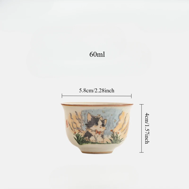 Керамическая чайная чашка NLSLASI Cute Cat