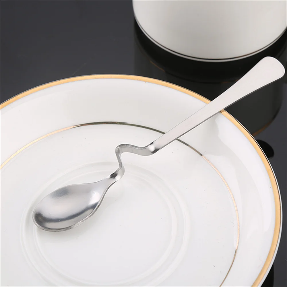 

Stainless Steel Suspensible Long Handled Spoons Seasoning Ladle Scoop Twisting Hanging Cup Coffee Dessert Teaspoon Kitchen