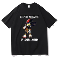 keep the memes out of general kitten print t shirt streetwear crewneck men women fashion tshirt unisex funny aesthetic tee shirt