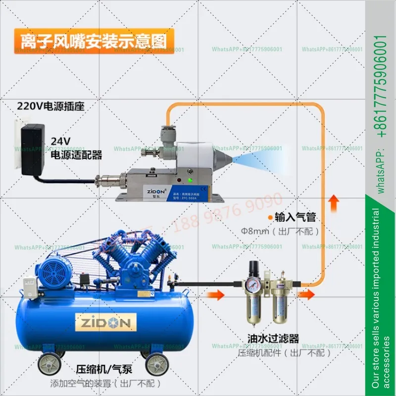 Фото Zhidong ZFC-988A высокочастотная ионная насадка нейтрализатор статического устранения удаляет статическую электричество №2