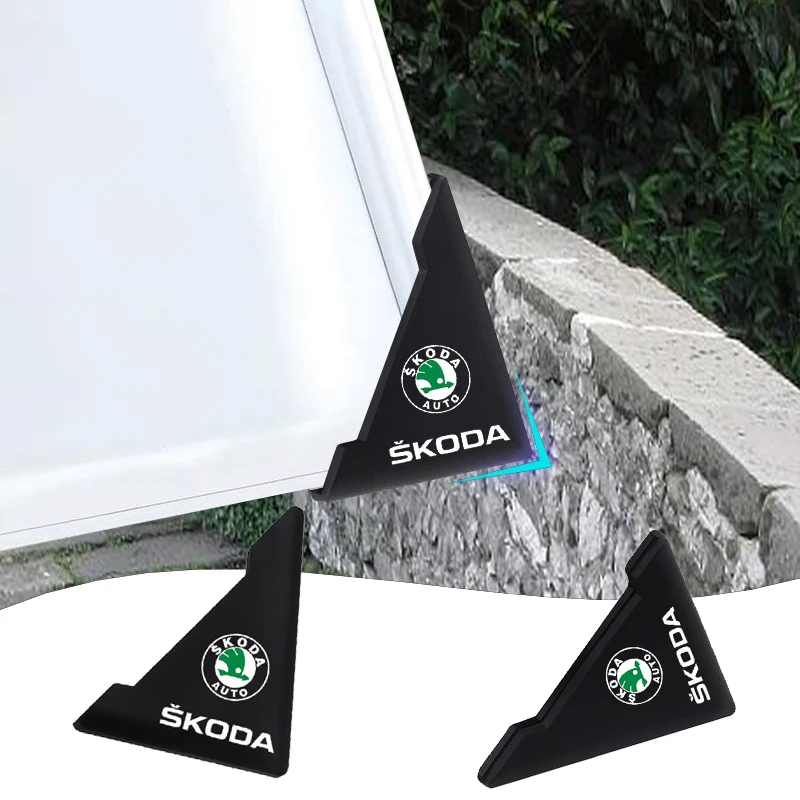 

2Pcs Silicone Car Door Crash Corner Scratch Protector Sticker For Skoda kodiaq rapid karoq superb 2 3 VRS Octavia Fabia Yeti
