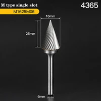 1pcs rotary file 6 16mm carbide alloy single cutdouble cut burr milling cutter column drill tools for metal mold grinde