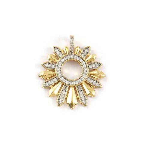 Двухцветные золотые подвески DoreenBeads