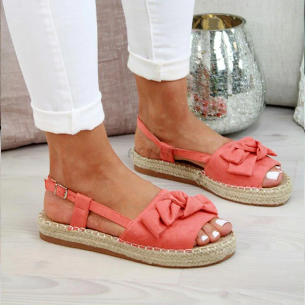 

Сандалии женские на плоской подошве, босоножки-гладиаторы с открытым носком и эластичным ремешком, модная повседневная обувь на платформе, ...