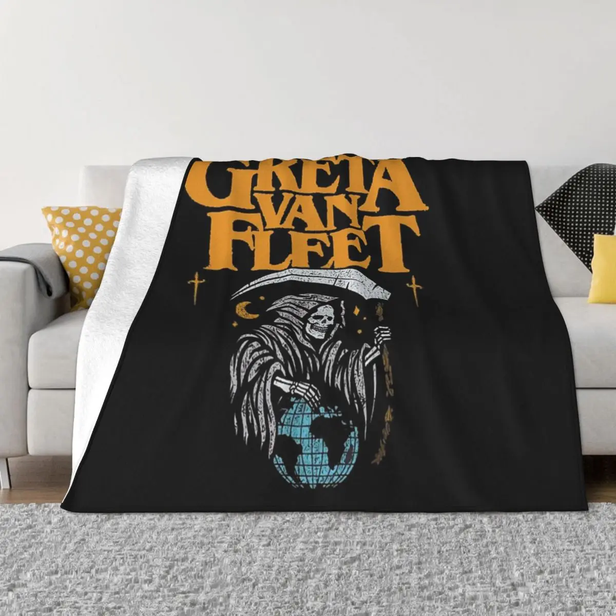 Greeta Van Fleet4 Greta Fleet рубашка Ретро музыкальное одеяло покрывало на кровать девочка Ins