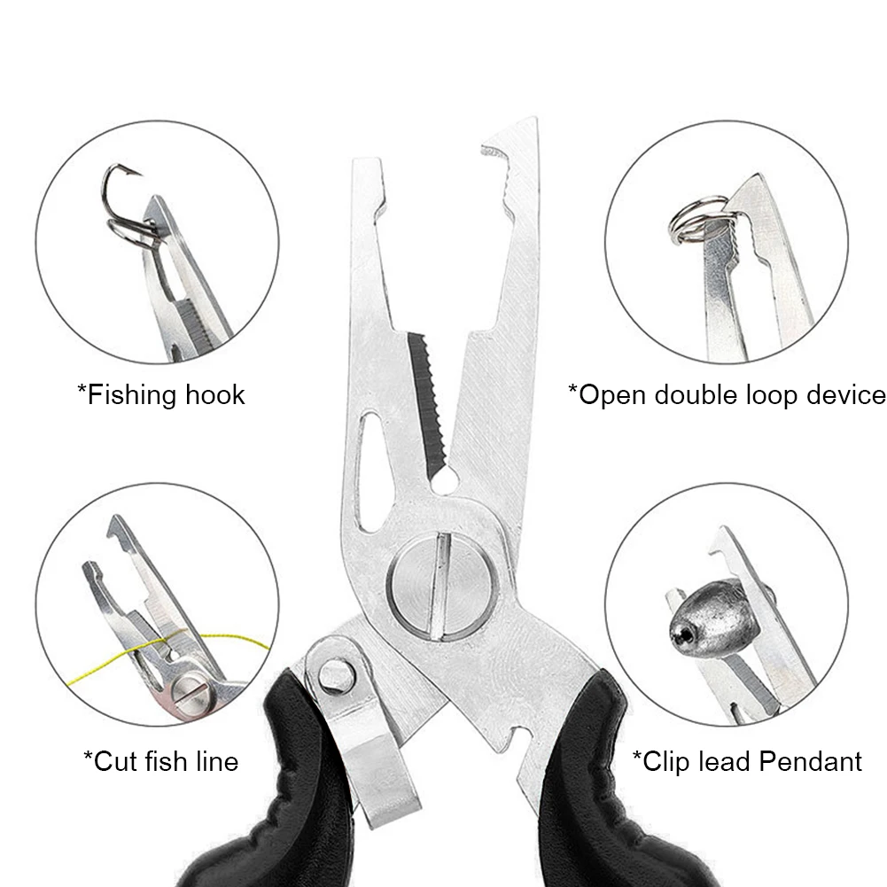 1Pc Stainless Steel Fishing Plier Scissor Line Lure Cutter Hook Remover Fish Use Tongs Multifunctional Cutting Tool |