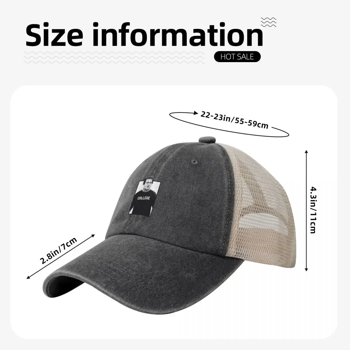 Bluto Animal House John Belushi College Baseball Cap New In The Hat Luxury Men Hats Women's