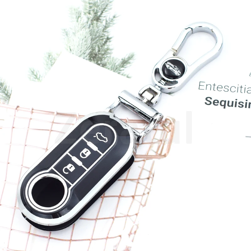Чехол для автомобильного ключа из ТПУ чехол Fiat 500 500L защита Brava Bravo Fiorino Punto Panda Qubo