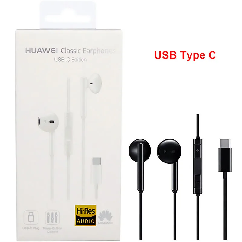 Оригинальные наушники HUAWEI CM33 USB Type-C наушники-вкладыши гарнитура с микрофоном для