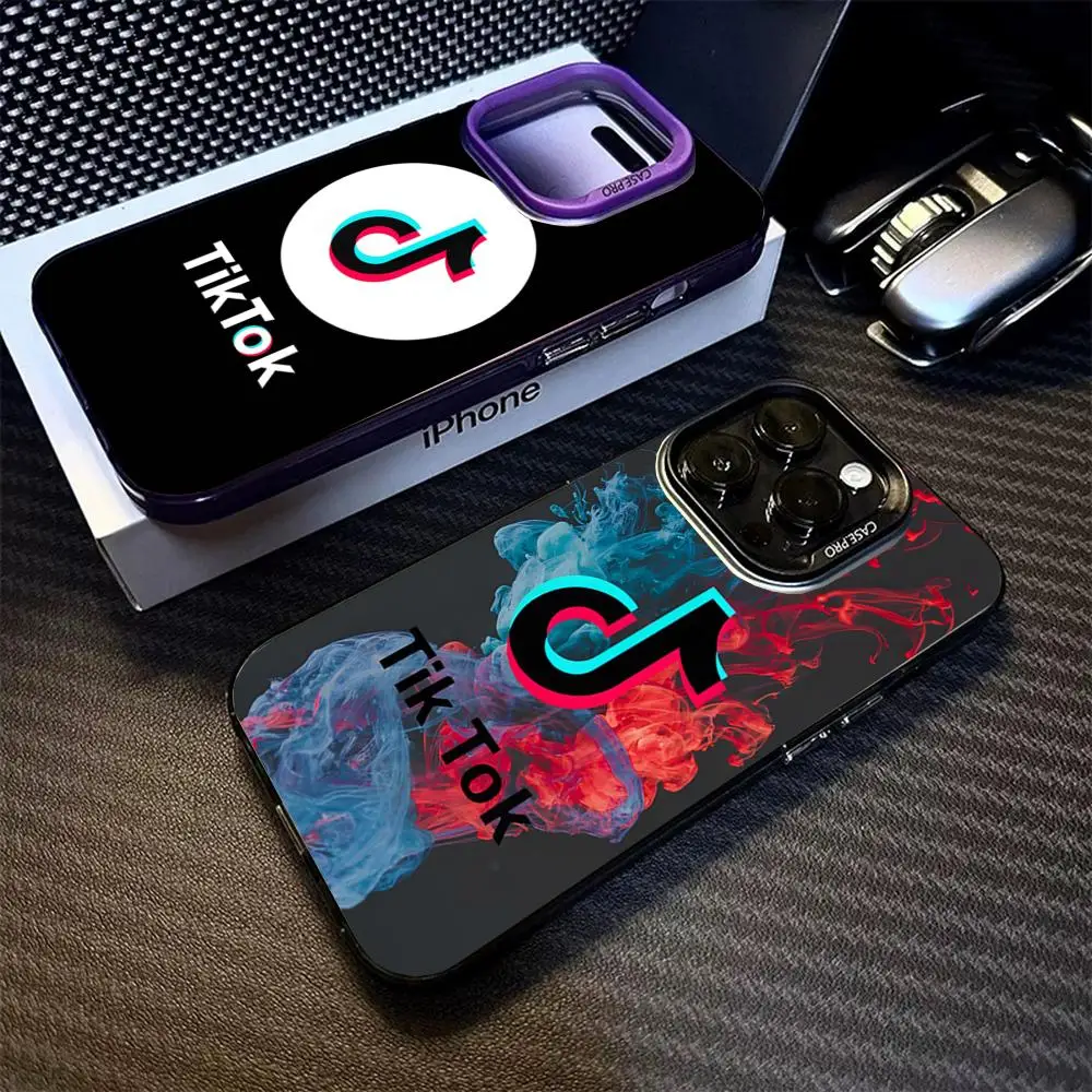 Чехол для телефона T-Tik T-Tok матовый цвет серебристый Iphone 16 15 14 Pro 13 12 Plus Samsung S24 S23 A53 A54