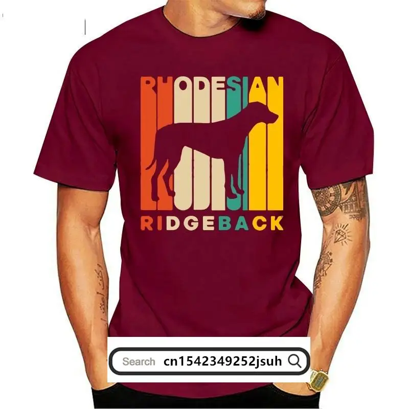 

Vintage Style Rhodesian Ridgeback Silhouette T-Shirt Unique Design T Shirt Printed Tops Casual Tees Newest Women
