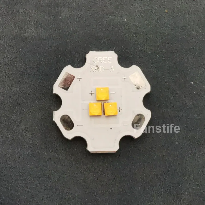 

Светодиодный излучатель высокой мощности 9 Вт CREE XB-D XBD 2525SMD R/G/B // W на 20-миллиметровой алюминиевой звездной печатной плате