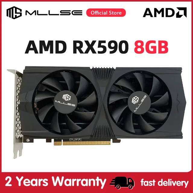 MLLSE AMD RX 590 GME 8GB Gaming Graphics Card GDDR5 256Bit PCI Express 3.0 ×16 8Pin Radeon GPU RX590 Series placa de video 1
