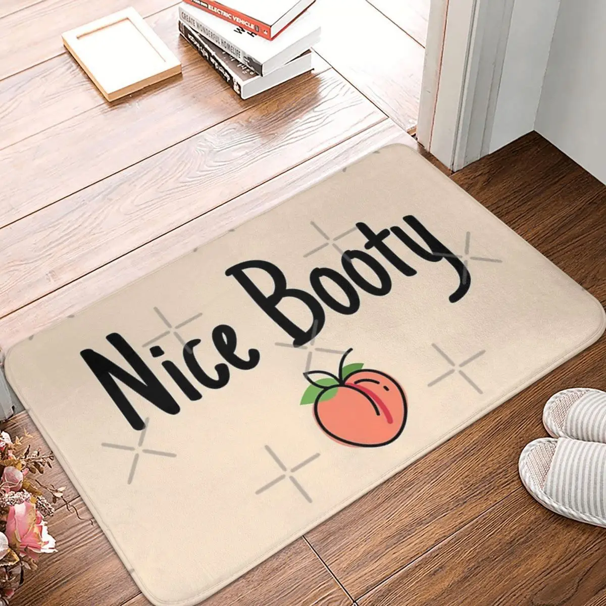 

Красивый персиковый ковер, напольные коврики из полиэстера, праздничные противоскользящие наружные коврики, Настраиваемые