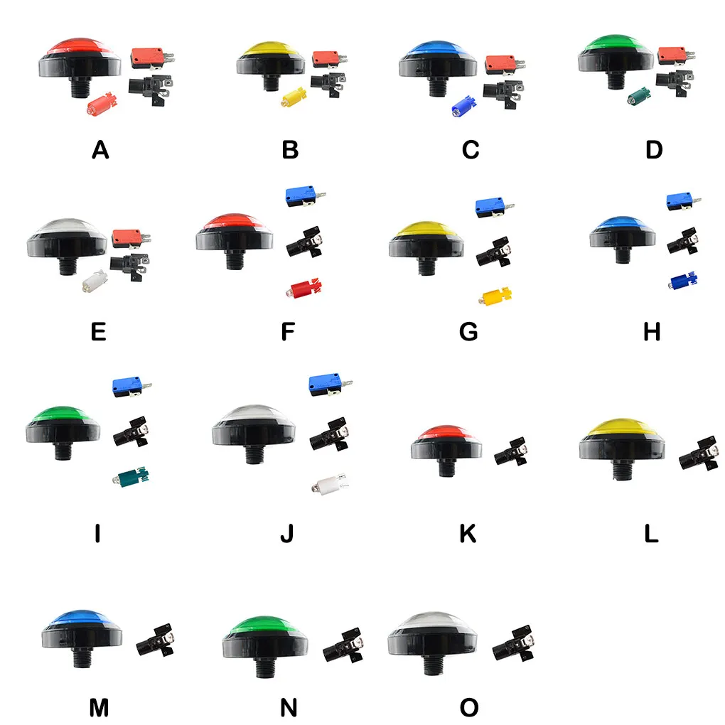 

100mm Coin Operated Push Button Round Video Gaming Venting Machine Answering Device Buttons Repair Accessories Yellow Type 1