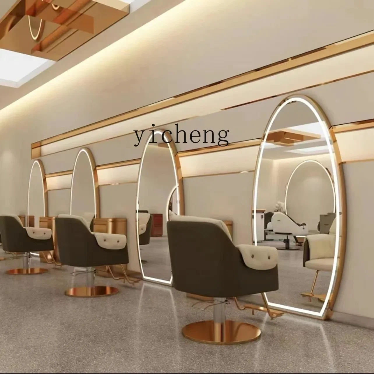 HSN парикмахерская большое овальное зеркало от пола до потолка парикмахерское