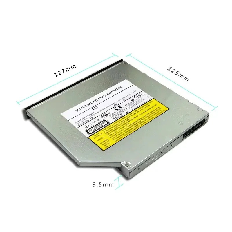 Фото Внутренний тонкий оптический привод 9,5 мм SATA 8X DVDRW CD DVD RW ROM Super Multi для ноутбуков и ПК/Mac, с загрузкой через лоток №2
