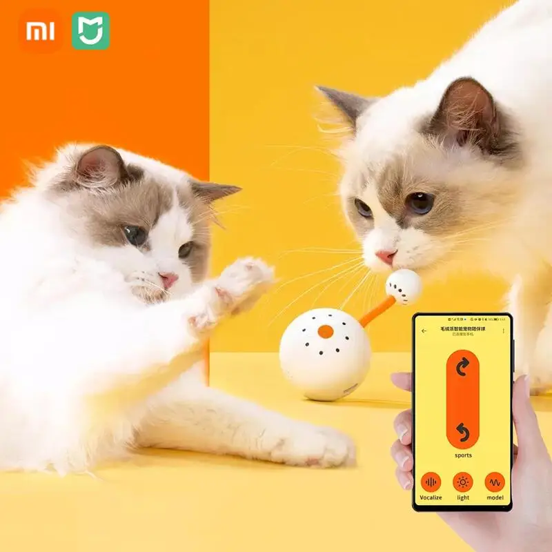 Xiaomi веселый питомец Bluetooth умный мяч для кошек и собак красочные светодиодные