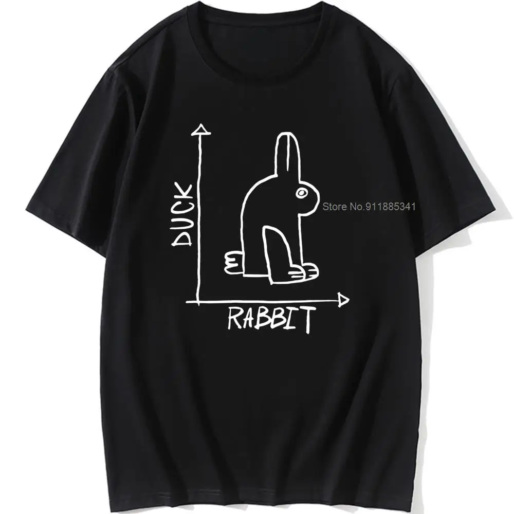 

Brain Teaser Duck Rabbit Funny T SHIRT Fun Math Creative Design Printed Cotton TSHIRT Father's Day Birthday Gift Daddy TOp Tee