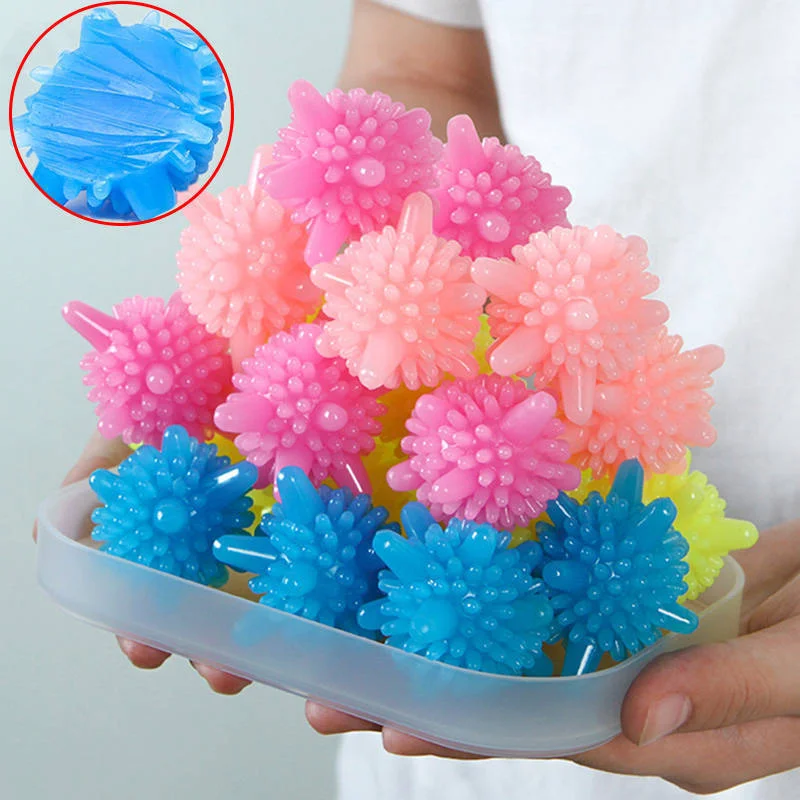

9PCs PVC Magic Laundry Ball Reusable Washing Machine Clothes Softener Remove Dirt Clean Starfish Shape Solid Cleaning Balls 4cm