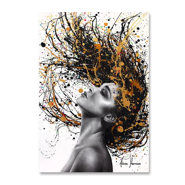 

Абстрактная живопись на холсте "Женские волосы"