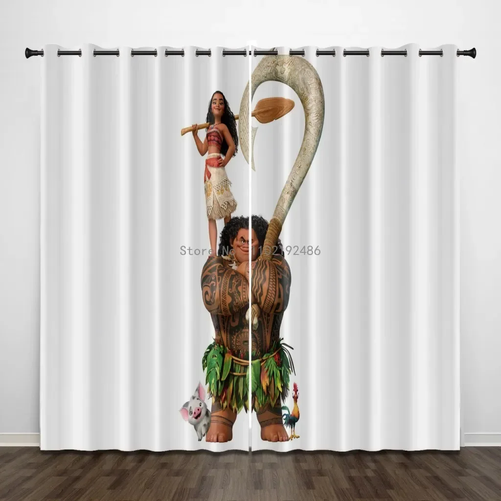 Симпатичные затемняющие шторы Моана Ститч термоизолированные Оконные Занавески