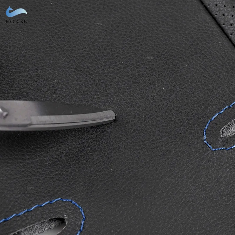 Прошитый вручную кожаный чехол на руль автомобиля для Golf 6 MK6 2009 - 2014 Polo GTI Scirocco R Passat