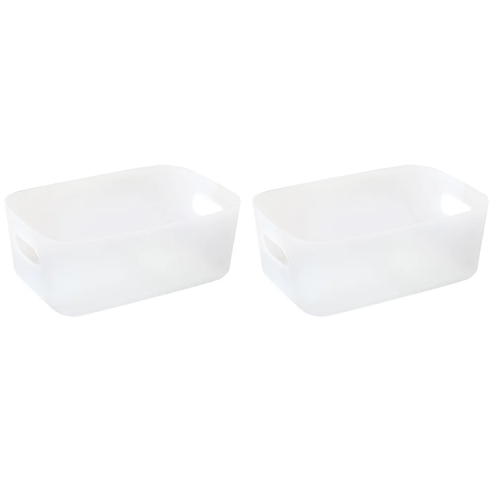 

Storage Bin Makeup Clear Basket Organizer Body Whie Bathroom Holder Desk Item Closet Cube Table Toy Wash Shampoo Vanity Drawer
