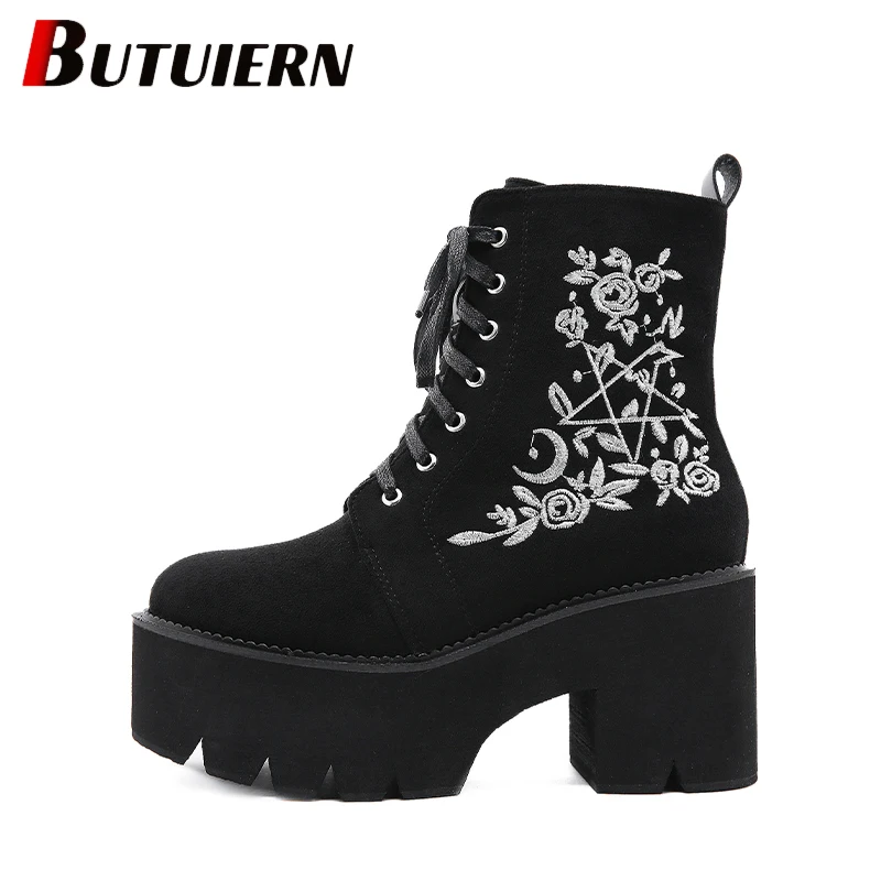 Shoes Gothic Wedges Heels Shoes Botas 