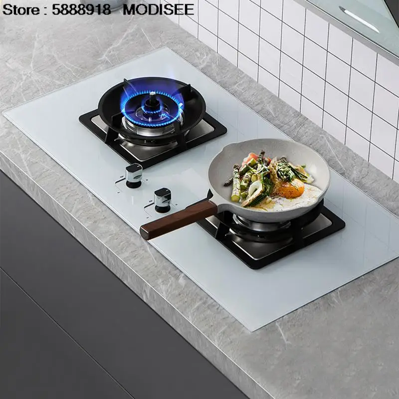 

Gas Stove Dual Stove 5.2KW 4 Layers Glass Household Embedded LNG/LPG Desktop Dual-Use Hob Gas Panel Gas Cooker Kitchen Camping