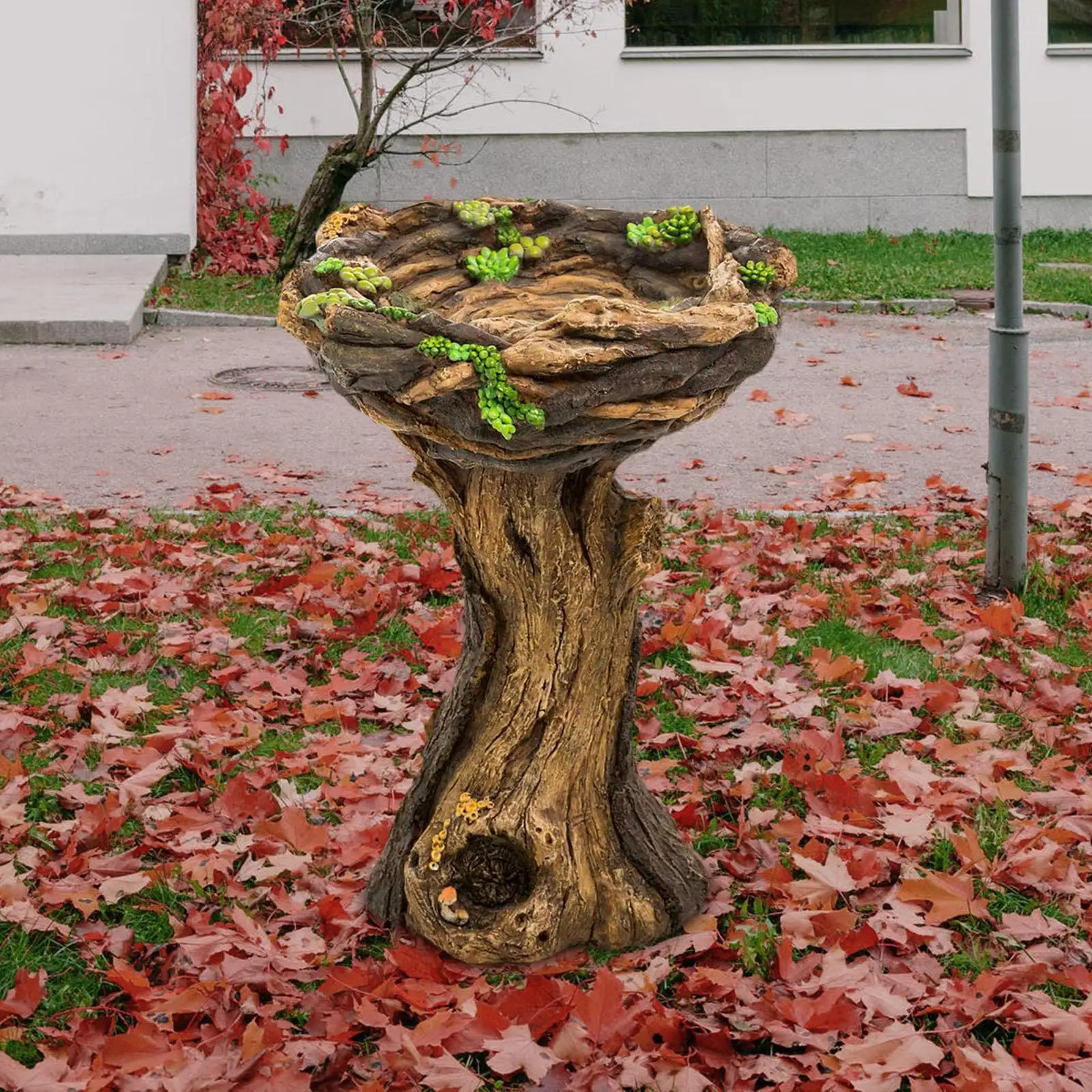 

Stable Bird Bath Decoration Resin Decorative Sculpture for Garden Lawn Birdbath Ornament