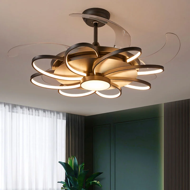 

Chandeliers Nordic bedroom decor led for lighting restaurant dining room Ceiling fans with Lamps remote control Pendant Light