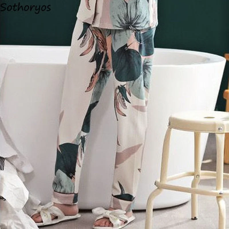 

Женские летние штаны для сна, модная уютная винтажная Домашняя одежда, элегантная женская хипстерская дышащая мягкая одежда в Корейском стиле
