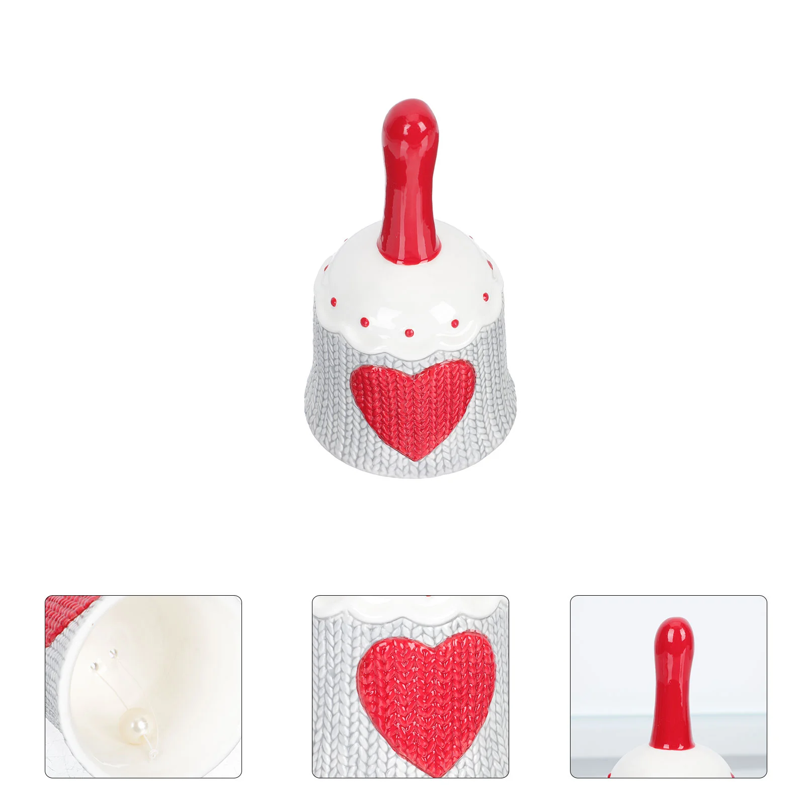 

Embossed Dinner Bell Ceramic Hand Call Bell Loud Hand Bell Restaurant Call Bell