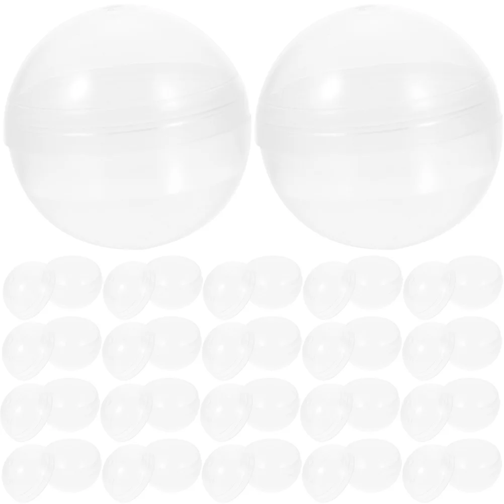 

40pcs Empty Round Ball Reusable Fillable Capsules Plastic Containers Openable Fillable Balls