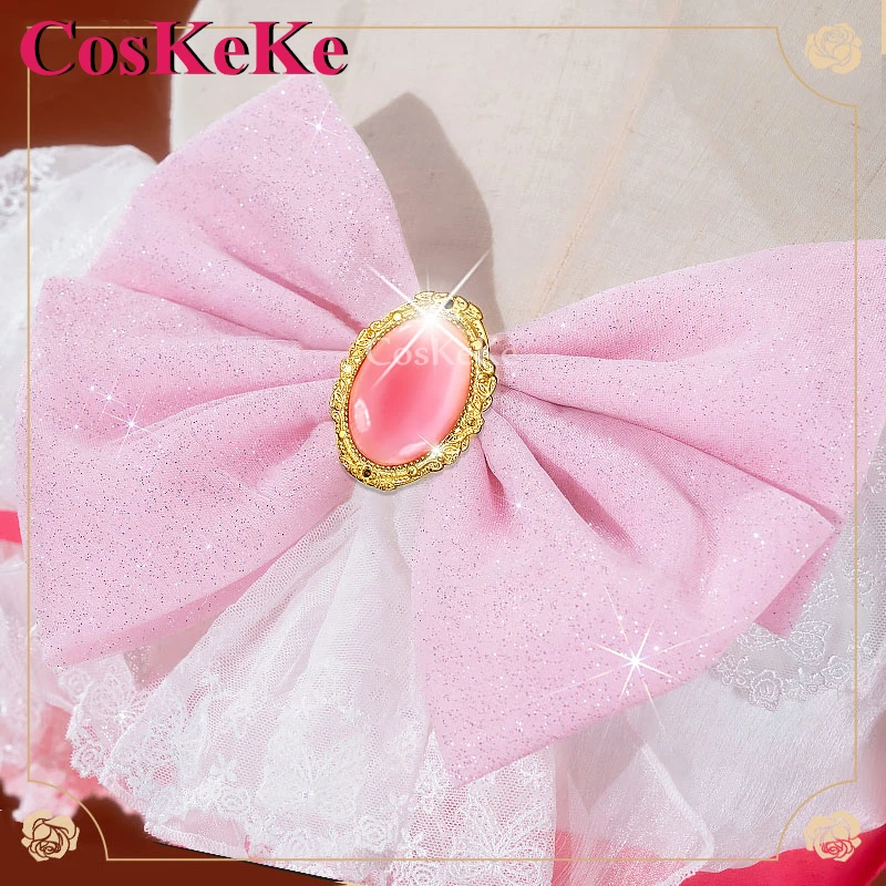 CosKeKe Kaname Madoka Косплей Аниме Puella Magi Magica Костюм Palgantong Розовое торжественное платье