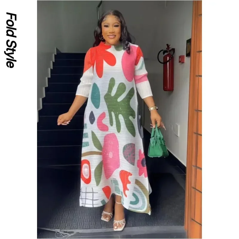 Женское Плиссированное свободное облегающее платье новинка весны 2024 женское