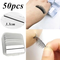 50pcsbox reusable eyelash glue self adhesive glue free strip false eyelashes makeup tools hypoallergenic no glue non blooming