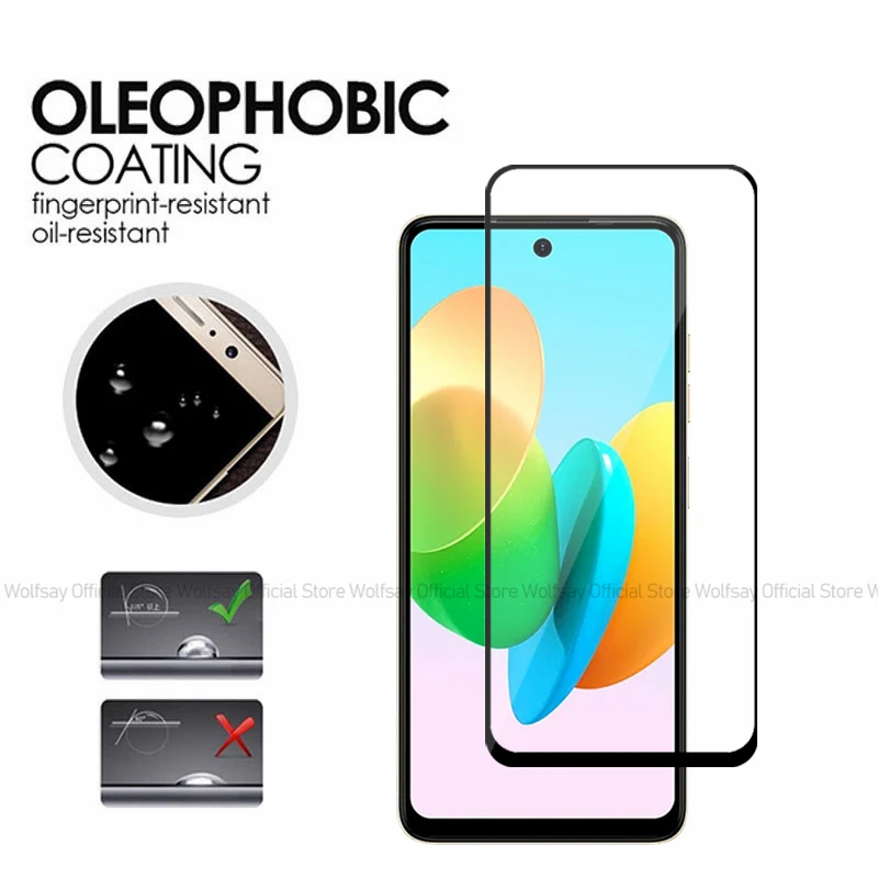 Закаленное стекло для Tecno Spark 20P защитная пленка экрана полное клеевое телефона 2/4