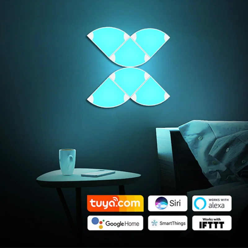 

Веерообразный светодиодный необычный светильник, сращивающаяся лампа, дугосветильник вая пластина, граффити, умная лампа для электронных ...