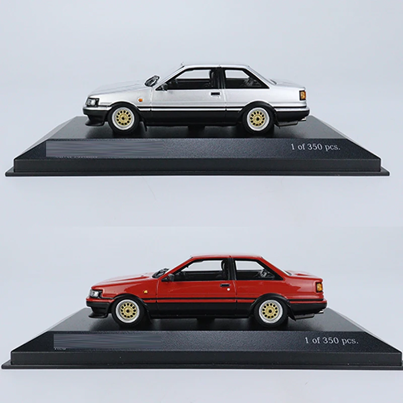 

Миниатюрная модель автомобиля 1:43 Corolla GT 1984, полимерный автомобиль, Классический-красный и серебристый