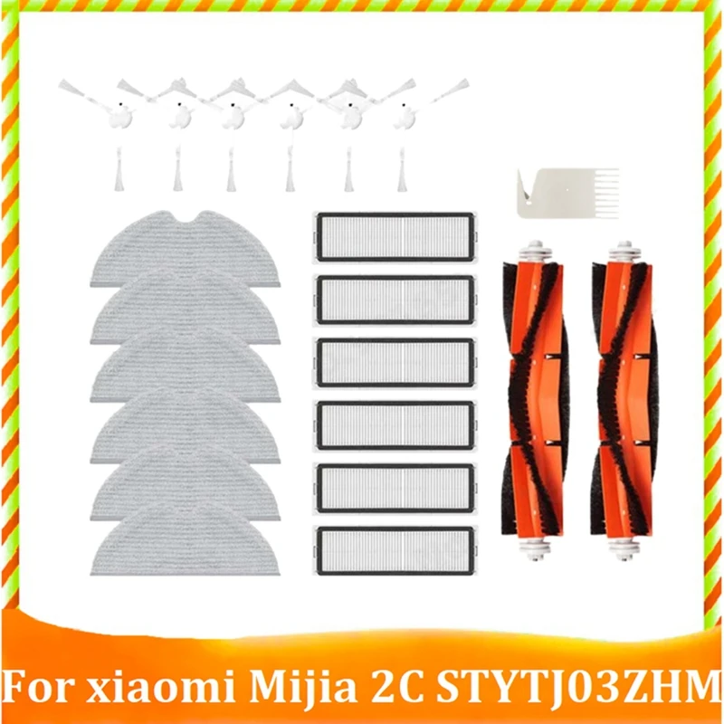 

21Pcs Main Side Brush Filter Mop Cloth For Xiaomi Mi Robot Vacuum Mop 2C STYTJ03ZHM Mijia Robot Vacuum Cleaner Parts