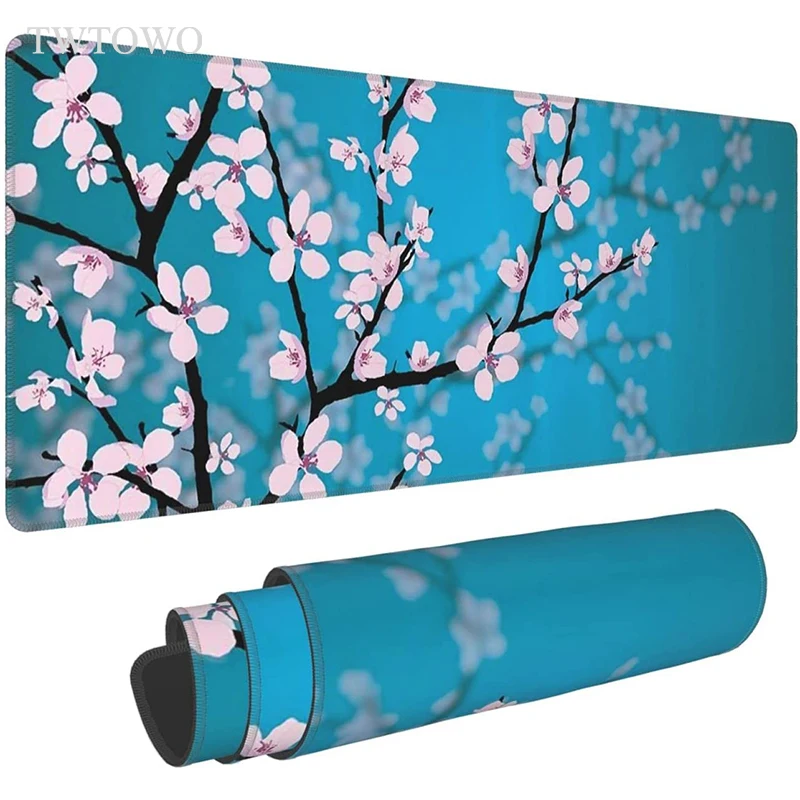 

Japanese Cherry Blossoms Sakura Mouse Pad Gamer XL Computer HD New Home Mousepad XXL MousePads Office Soft PC Table Mat Mice Pad