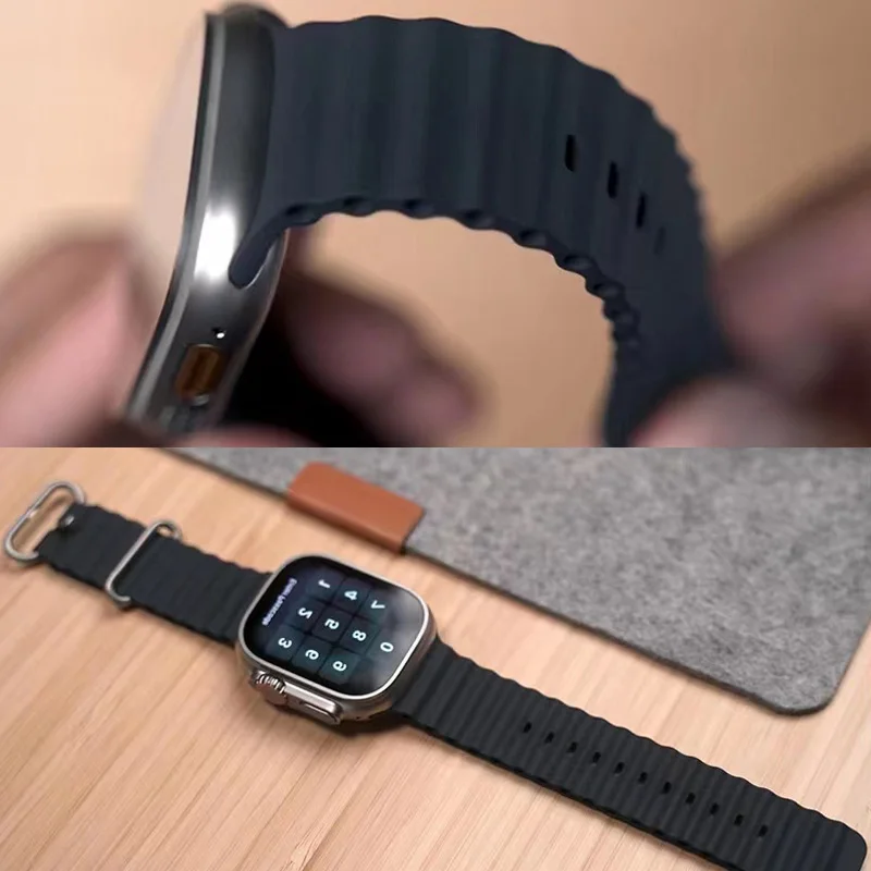 ocean band for Apple Watch Ultra Band 49mm 44mm 40mm 45mm 41mm 42mm 38mm 40 44 silicone bracelet iWatch series 7 6 3 se 8 strap