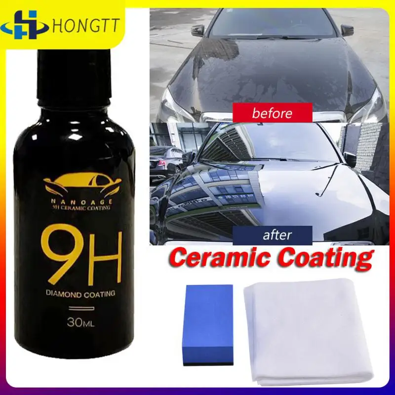 

30ml Ceramic Coating Premium Nano Hydrophobic Car Refurbishing Tool Anti-fouling Car Care Kit 9h High Gloss Coating Protection