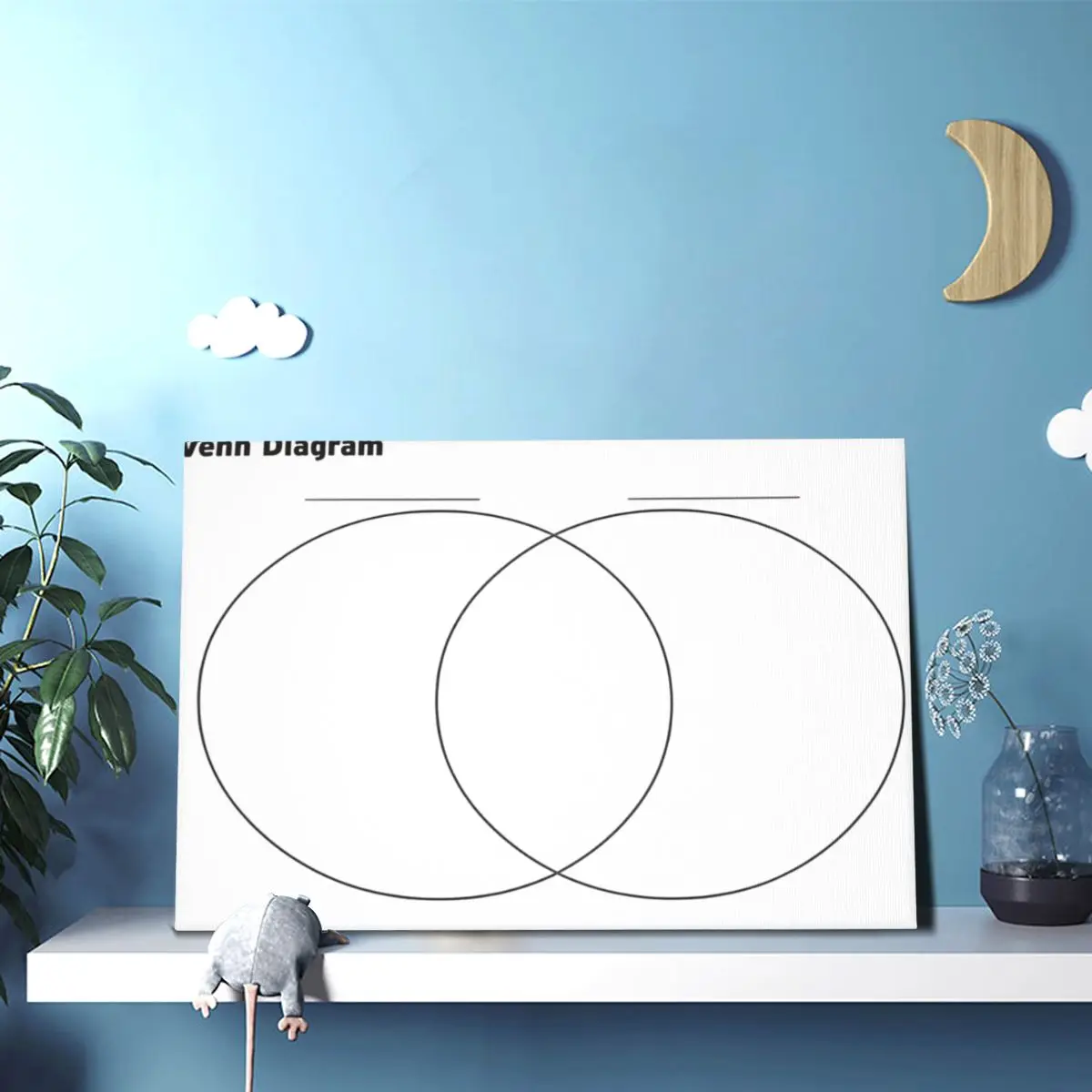 Высококачественная Художественная Картина на холсте Рисунок Венн схема Ретро